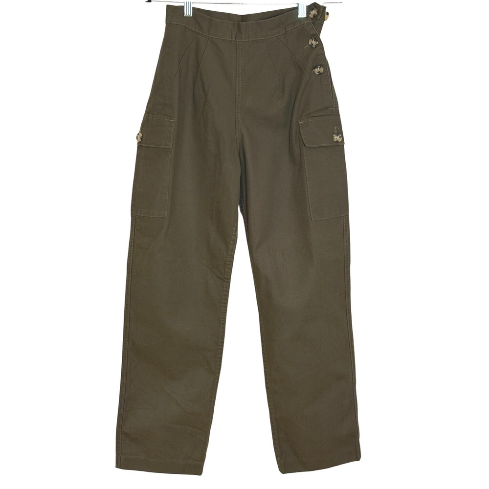 Los Angeles Apparel Adjustable Waist Duck Canvas Field Slack Womens M Utility